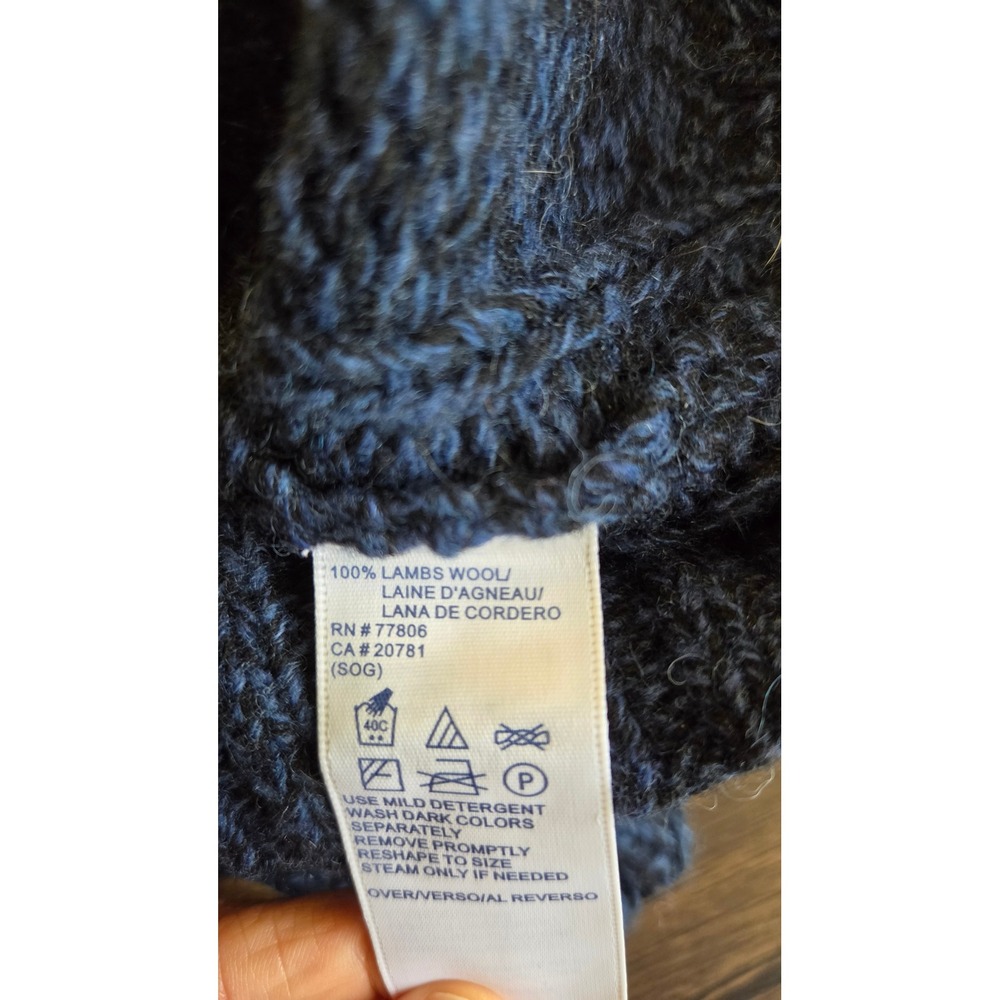 Vtg Tommy Hilfiger Handknit Lambswool Fair Isle Nordic Mockneck Sweater Womens M - Picture 5 of 7